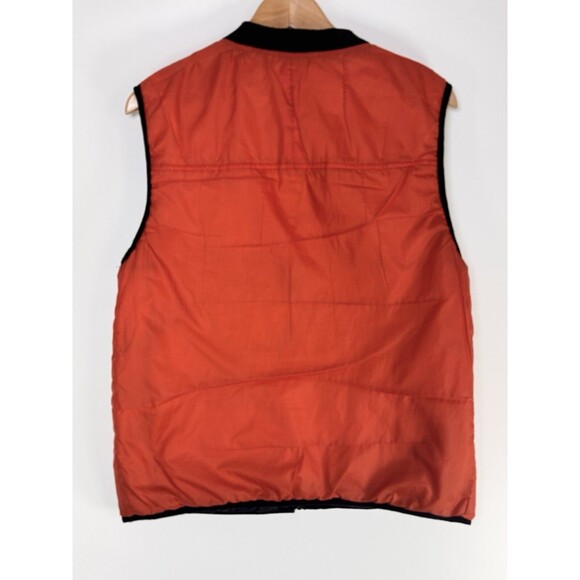 Vintage Dry Goods Reversible Quilted Vest Mens Medium Black Orange Workwear USA - Picture 5 of 16